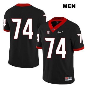 Men's Georgia Bulldogs NCAA #74 Ben Cleveland Nike Stitched Black Legend Authentic No Name College Football Jersey FJL7354MM